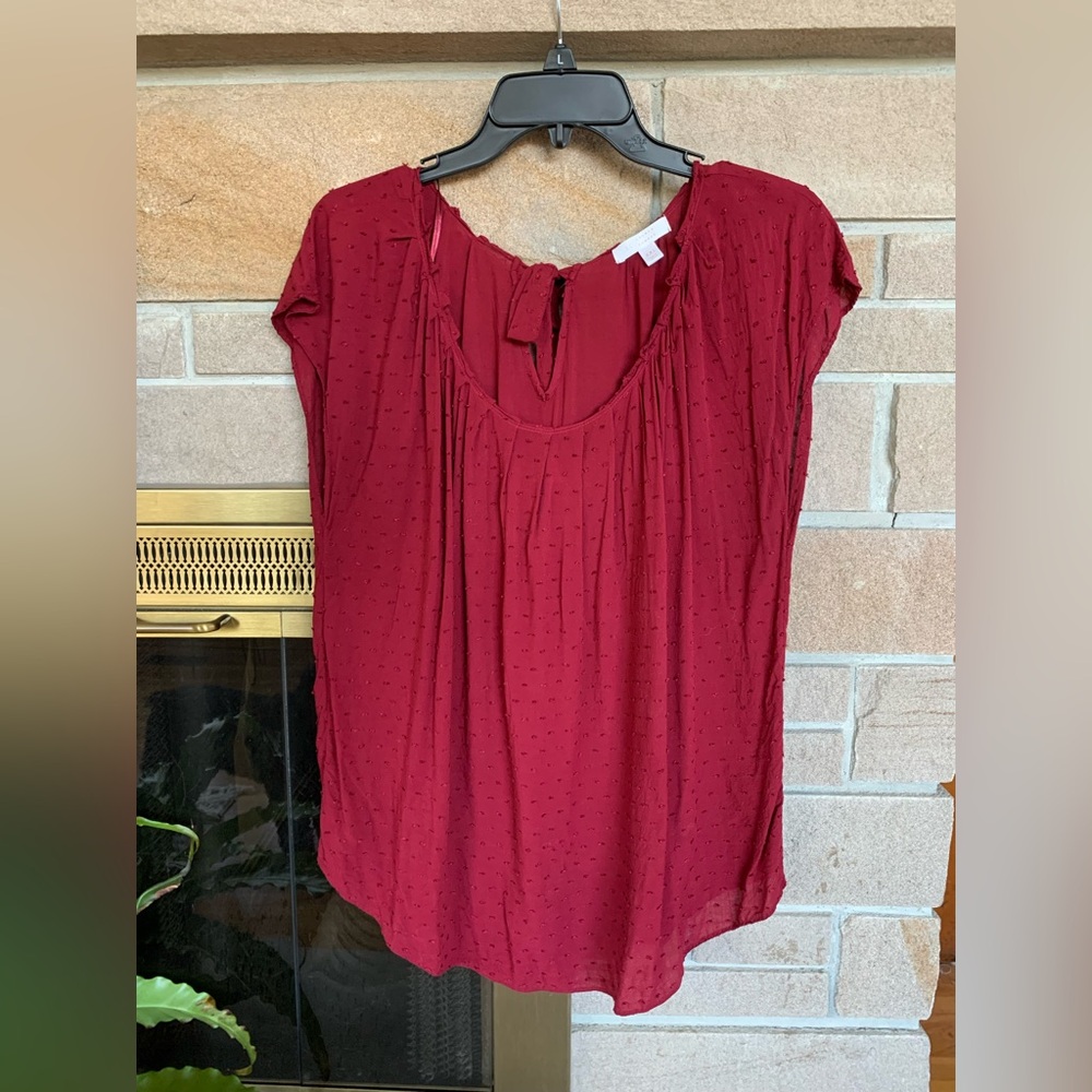 LC Lauren Conrad Swiss-Dot Blouse